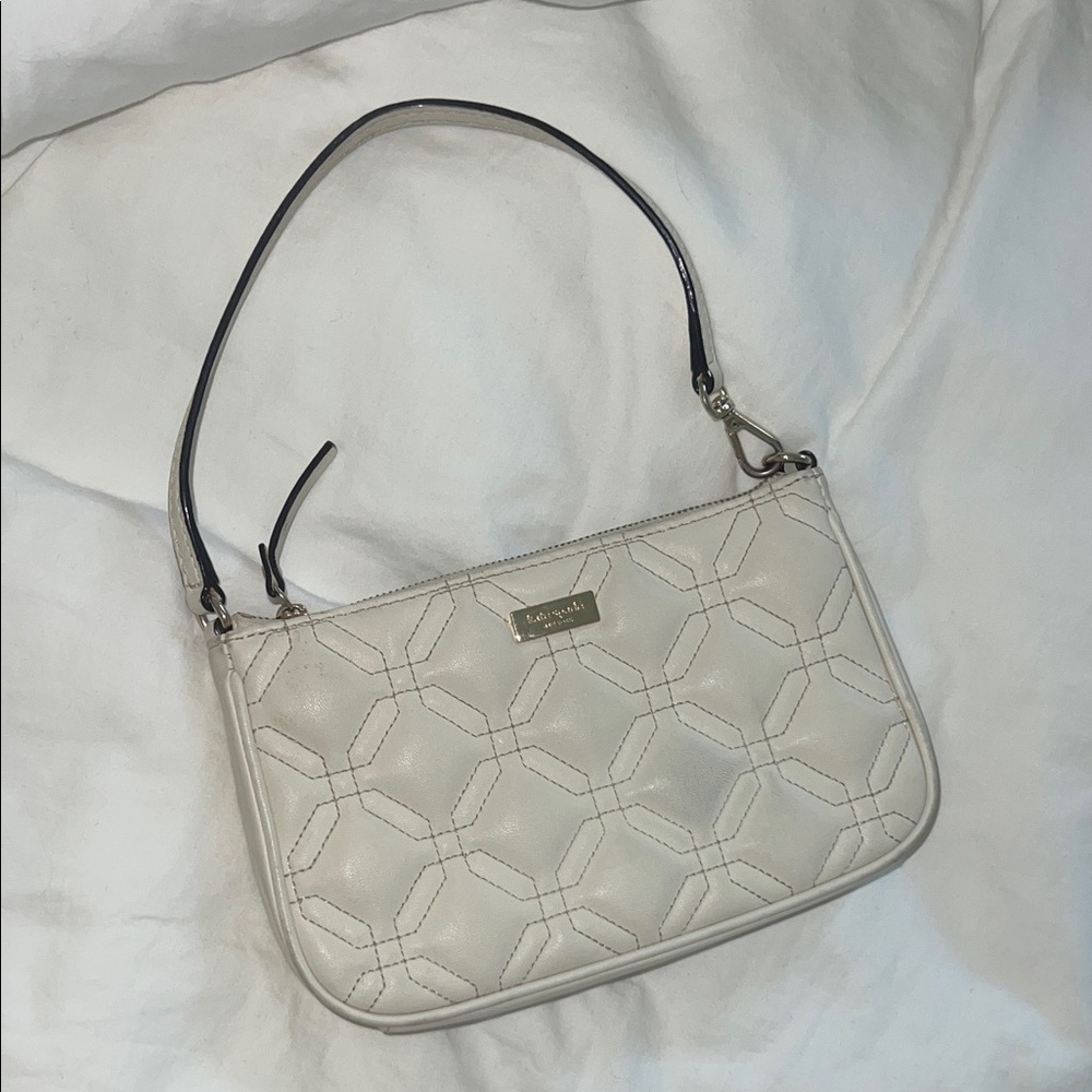 kate spade Cream Quilted Leather  Small Shoulder Bag